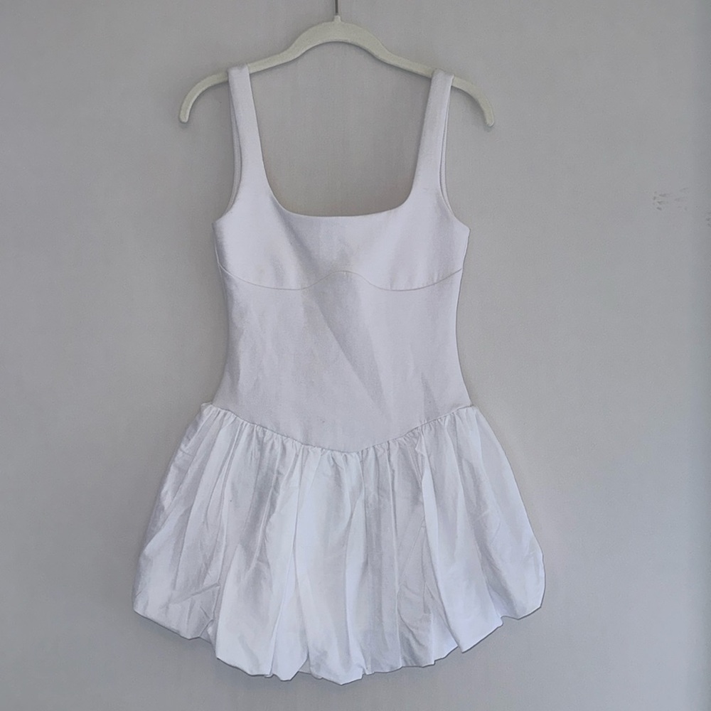 ZARA White Bubble Mini Dress
